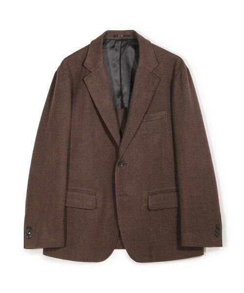MEN'S BIGI / メンズビギ テーラードジャケット | ヘリンボーン柄テーラードジャケット（ブラウン）