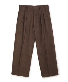 MEN'S BIGI / メンズビギ その他パンツ | ヘリンボーン柄ワイドタックパンツ