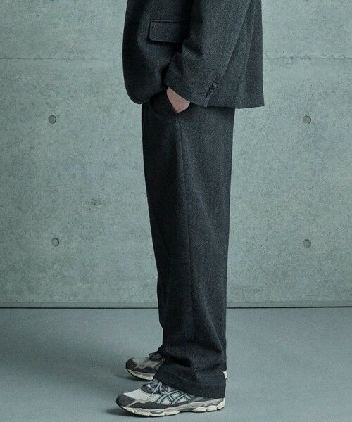 MEN'S BIGI / メンズビギ その他パンツ | ヘリンボーン柄ワイドタックパンツ | 詳細3