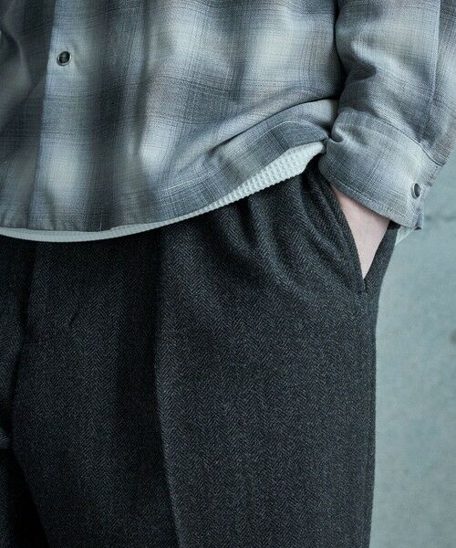 MEN'S BIGI / メンズビギ その他パンツ | ヘリンボーン柄ワイドタックパンツ | 詳細5