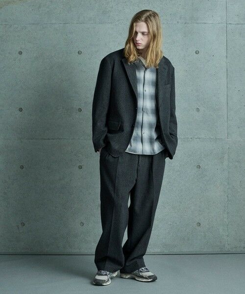 MEN'S BIGI / メンズビギ その他パンツ | ヘリンボーン柄ワイドタックパンツ | 詳細6