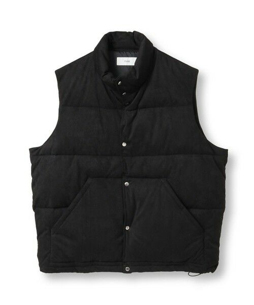 MEN'S BIGI / メンズビギ ベスト | フェイクスエード中綿ベスト（ブラック）