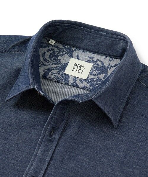 MEN'S BIGI / メンズビギ シャツ・ブラウス | デニムジャージ シャツブルゾン＜ストレッチ＞ | 詳細7