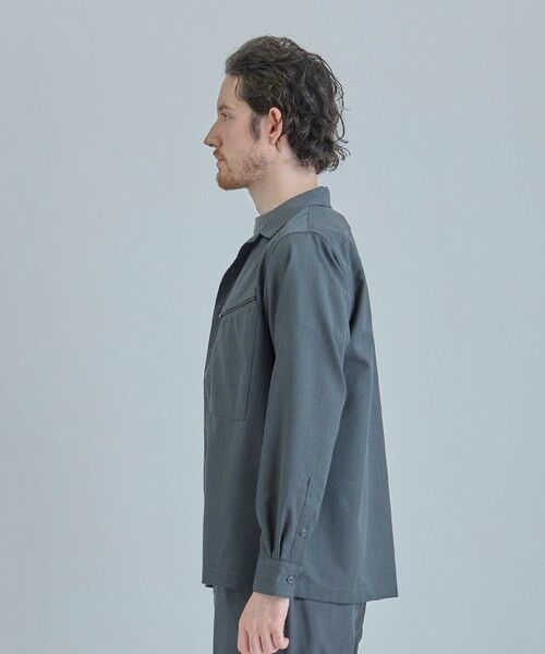 MEN'S BIGI / メンズビギ シャツ・ブラウス | ウールツイル オープンカラーワークシャツ | 詳細2