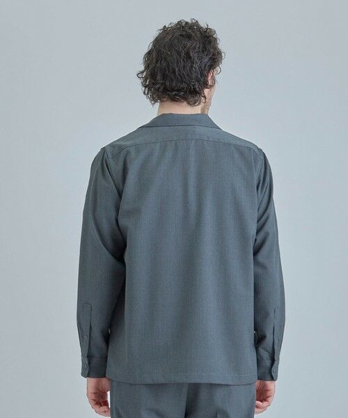 MEN'S BIGI / メンズビギ シャツ・ブラウス | ウールツイル オープンカラーワークシャツ | 詳細3
