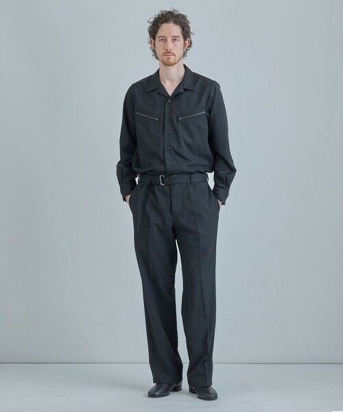 MEN'S BIGI / メンズビギ シャツ・ブラウス | ウールツイル オープンカラーワークシャツ | 詳細9