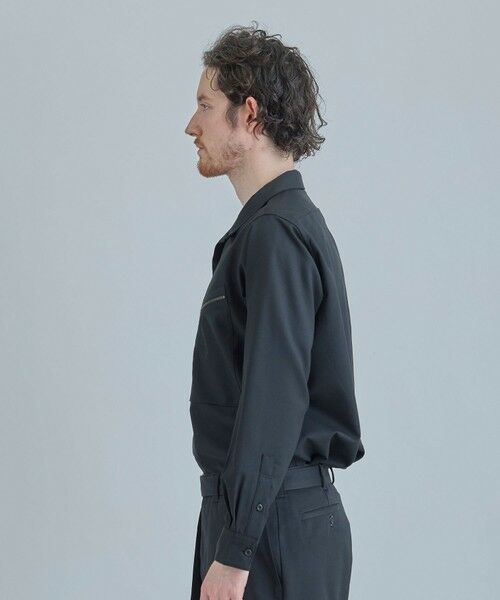 MEN'S BIGI / メンズビギ シャツ・ブラウス | ウールツイル オープンカラーワークシャツ | 詳細7