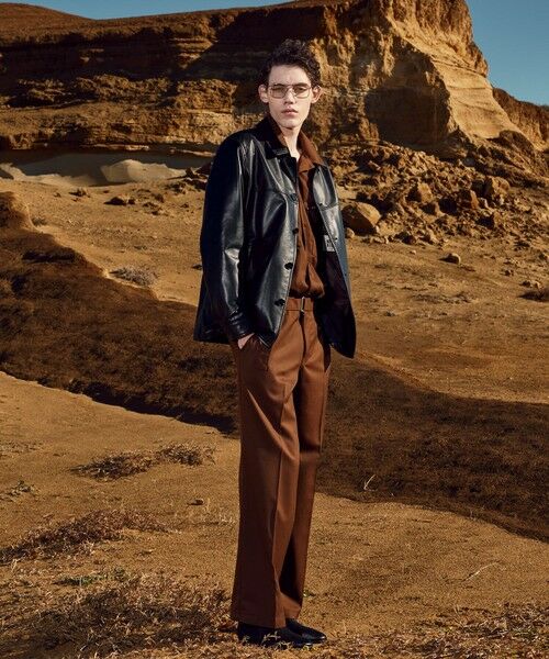 MEN'S BIGI / メンズビギ シャツ・ブラウス | ウールツイル オープンカラーワークシャツ | 詳細16