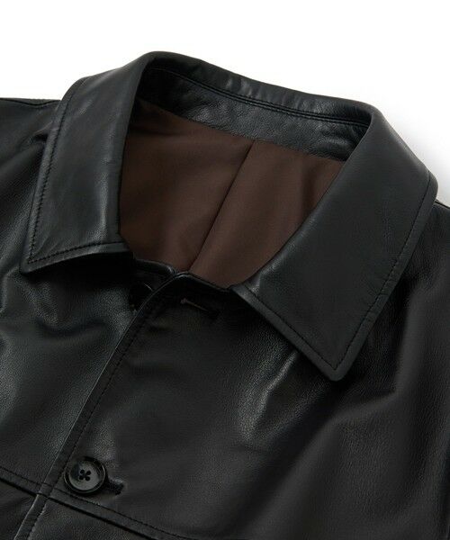 MEN'S BIGI / メンズビギ その他アウター | ライトラムレザー カバーオールブルゾン | 詳細1
