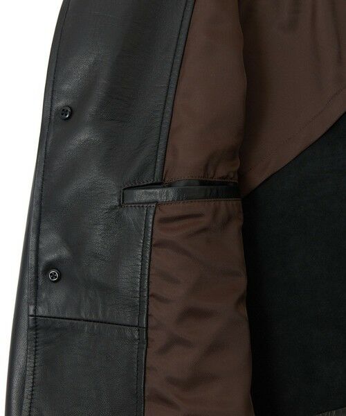 MEN'S BIGI / メンズビギ その他アウター | ライトラムレザー カバーオールブルゾン | 詳細10