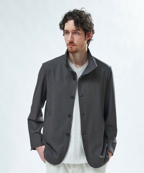 MEN'S BIGI / メンズビギ その他アウター | シャンブレー調ハイテンショントリコット スタンドカラーカーデブルゾン＜接触冷感/速乾/UVカット＞ | 詳細12