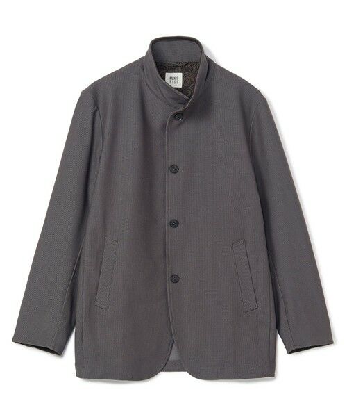 MEN'S BIGI / メンズビギ その他アウター | シャンブレー調ハイテンショントリコット スタンドカラーカーデブルゾン＜接触冷感/速乾/UVカット＞（チャコールグレー）