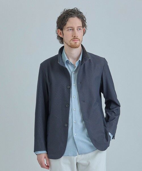 MEN'S BIGI / メンズビギ その他アウター | シャンブレー調ハイテンショントリコット スタンドカラーカーデブルゾン＜接触冷感/速乾/UVカット＞ | 詳細15