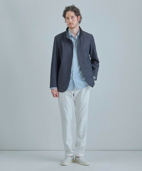 MEN'S BIGI / メンズビギ その他アウター | シャンブレー調ハイテンショントリコット スタンドカラーカーデブルゾン＜接触冷感/速乾/UVカット＞ | 詳細17