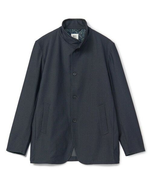 MEN'S BIGI / メンズビギ その他アウター | シャンブレー調ハイテンショントリコット スタンドカラーカーデブルゾン＜接触冷感/速乾/UVカット＞（ネイビー）