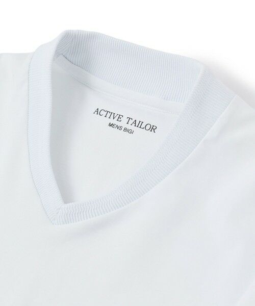 MEN'S BIGI / メンズビギ Tシャツ | 【ACTIVE TAILOR/アクティブテイラー】シルケットスムースVネックTシャツ＜接触冷感 / UVカット＞ | 詳細8