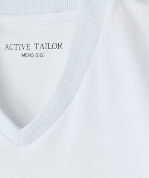MEN'S BIGI / メンズビギ Tシャツ | 【ACTIVE TAILOR/アクティブテイラー】シルケットスムースVネックTシャツ＜接触冷感 / UVカット＞ | 詳細9