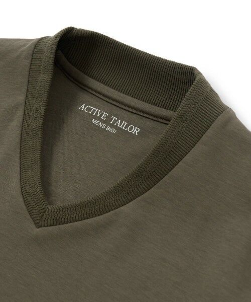 MEN'S BIGI / メンズビギ Tシャツ | 【ACTIVE TAILOR/アクティブテイラー】シルケットスムースVネックTシャツ＜接触冷感 / UVカット＞ | 詳細17