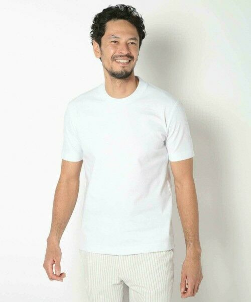 MEN'S BIGI / メンズビギ Tシャツ | 【ACTIVE TAILOR/アクティブテイラー】シルケットスムースクルーネックTシャツ＜接触冷感 / UVカット＞ | 詳細1