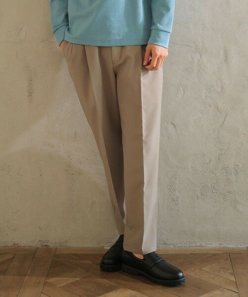 MEN'S BIGI / メンズビギ その他パンツ | ポリトロ2タックスラックス[セットアップ可能]（グレー系）