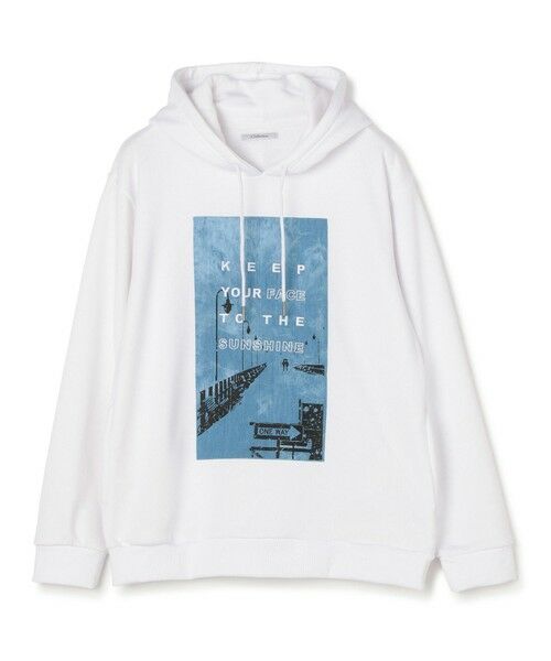 MEN'S BIGI / メンズビギ スウェット | デニム刺繍プリント裏起毛フーディー | 詳細3