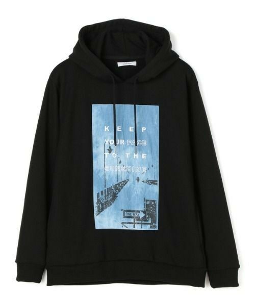 MEN'S BIGI / メンズビギ スウェット | デニム刺繍プリント裏起毛フーディー | 詳細12