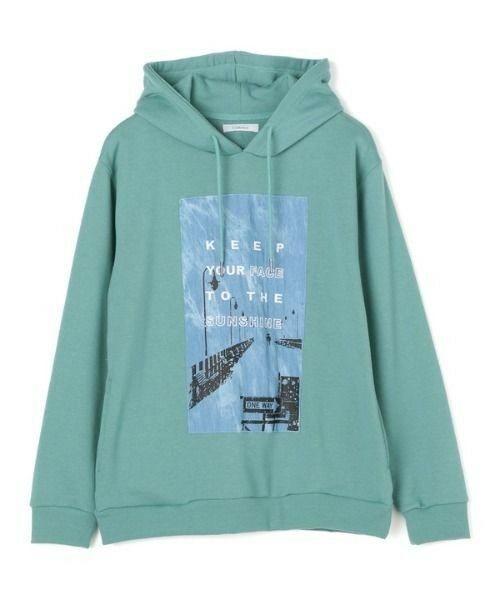 MEN'S BIGI / メンズビギ スウェット | デニム刺繍プリント裏起毛フーディー | 詳細14