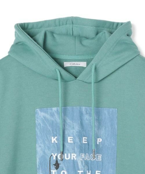 MEN'S BIGI / メンズビギ スウェット | デニム刺繍プリント裏起毛フーディー | 詳細16