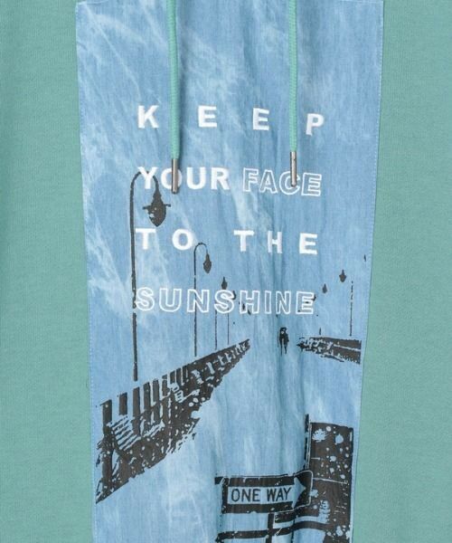 MEN'S BIGI / メンズビギ スウェット | デニム刺繍プリント裏起毛フーディー | 詳細20