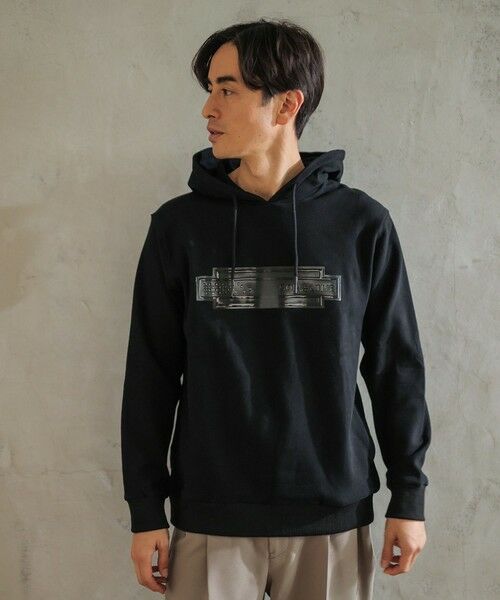 MEN'S BIGI / メンズビギ スウェット | プレートプリントパーカー | 詳細7