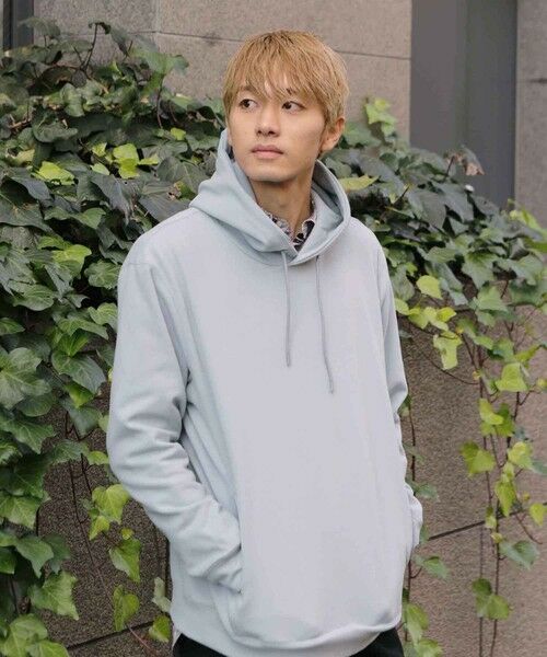 MEN'S BIGI / メンズビギ スウェット | 裏起毛プルオーバーフーディー（ブルー）