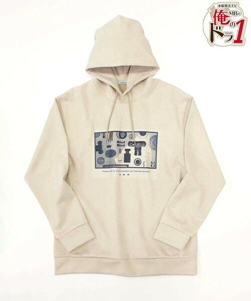 MEN'S BIGI / メンズビギ Tシャツ | ストレッチスウェード昇華転写プリントパーカー | 詳細9