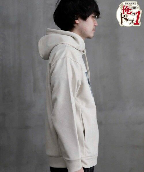 MEN'S BIGI / メンズビギ Tシャツ | ストレッチスウェード昇華転写プリントパーカー | 詳細3