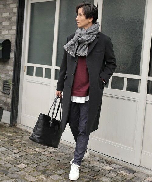 MEN'S BIGI / メンズビギ その他アウター | 中空糸メルトンチェスターコート | 詳細1