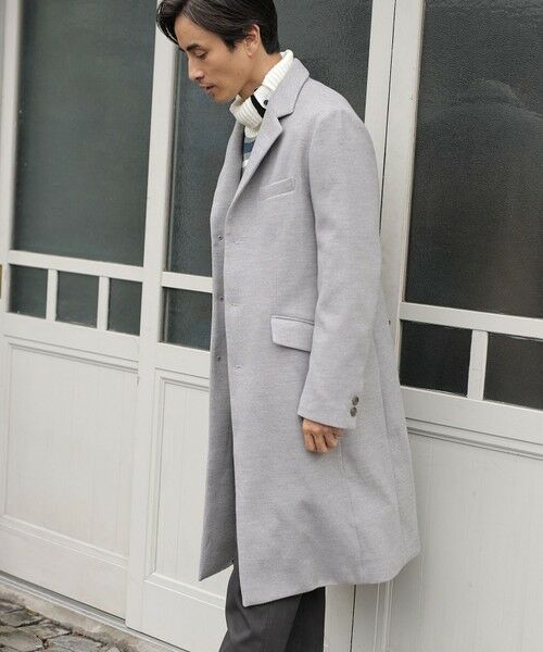 MEN'S BIGI / メンズビギ その他アウター | 中空糸メルトンチェスターコート | 詳細4