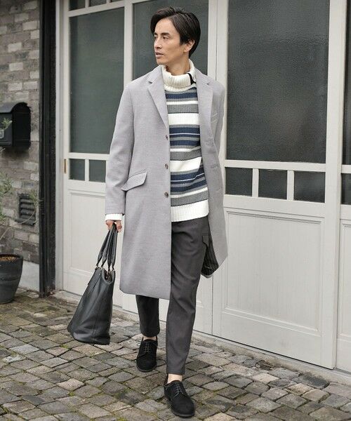 MEN'S BIGI / メンズビギ その他アウター | 中空糸メルトンチェスターコート | 詳細6