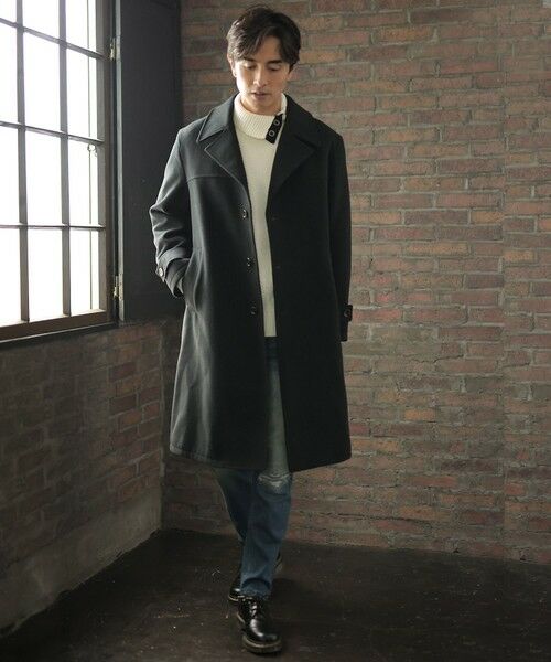 MEN'S BIGI / メンズビギ その他アウター | 中空糸メルトンオーバーコート（ブラック）