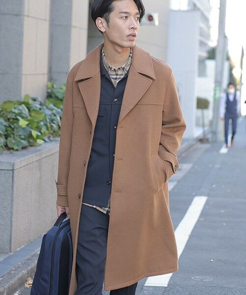 MEN'S BIGI / メンズビギ その他アウター | 中空糸メルトンオーバーコート（キャメル）