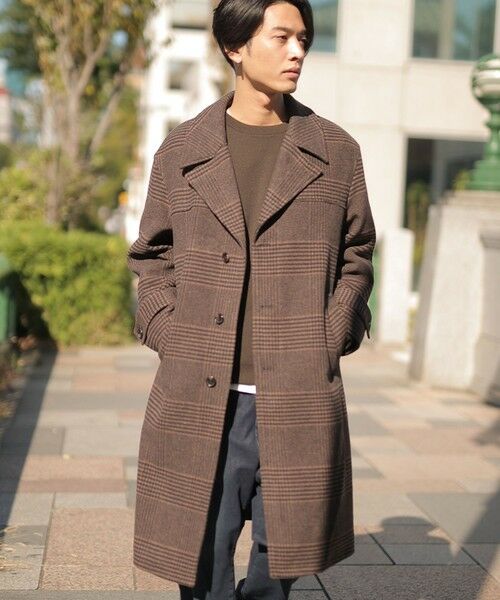 MEN'S BIGI / メンズビギ その他アウター | 中空糸メルトンオーバーコート（ブラウン系）