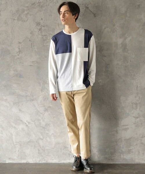 MEN'S BIGI / メンズビギ チノ・ワークパンツ | チノストレッチパイピングイージーパンツ | 詳細1