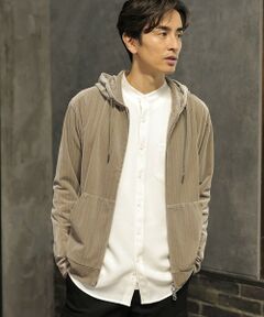 MEN'S BIGI / メンズビギ スウェット | ベロアストライプパーカー