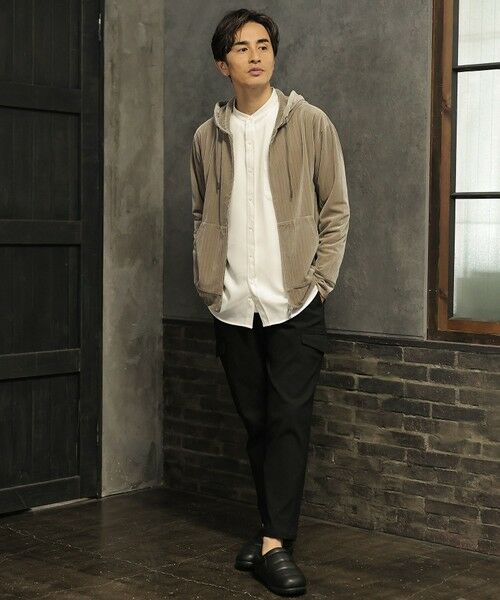 MEN'S BIGI / メンズビギ スウェット | ベロアストライプパーカー | 詳細4