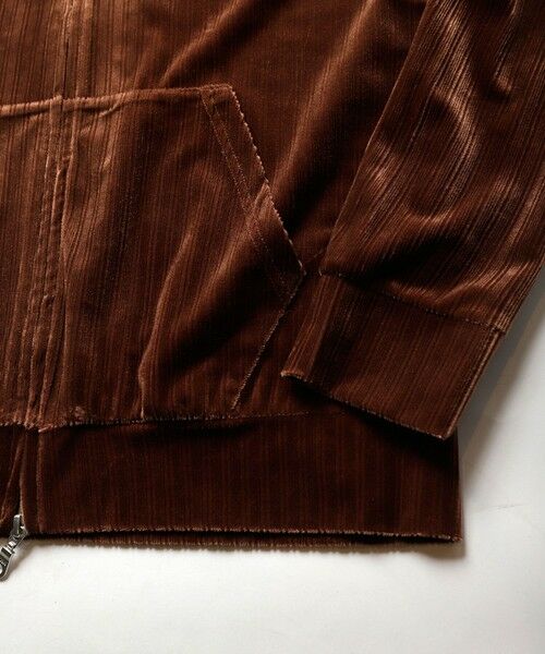 MEN'S BIGI / メンズビギ スウェット | ベロアストライプパーカー | 詳細12