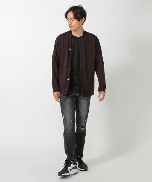 MEN'S BIGI / メンズビギ Tシャツ | ポンチ切り替えアシンメトリーTシャツ | 詳細7