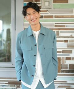 MEN'S BIGI / メンズビギ ブルゾン | 【セットアップ対応】トロピカルマテリアル CPOシャツ