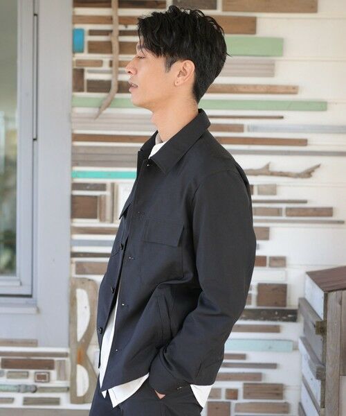 MEN'S BIGI / メンズビギ ブルゾン | 【セットアップ対応】トロピカルマテリアル CPOシャツ | 詳細1