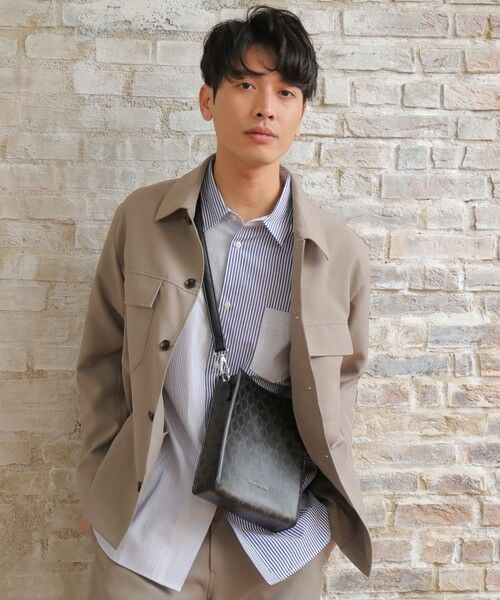 MEN'S BIGI / メンズビギ ブルゾン | 【セットアップ対応】トロピカルマテリアル CPOシャツ（グレー系）