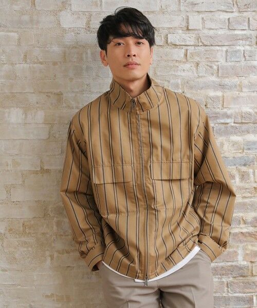 MEN'S BIGI / メンズビギ ブルゾン | 【セットアップ対応】T/Cストライプ スタンドブルゾン | 詳細3
