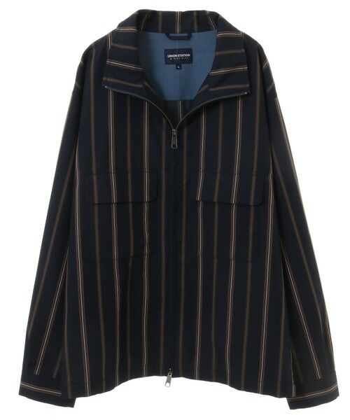 MEN'S BIGI / メンズビギ ブルゾン | 【セットアップ対応】T/Cストライプ スタンドブルゾン | 詳細11