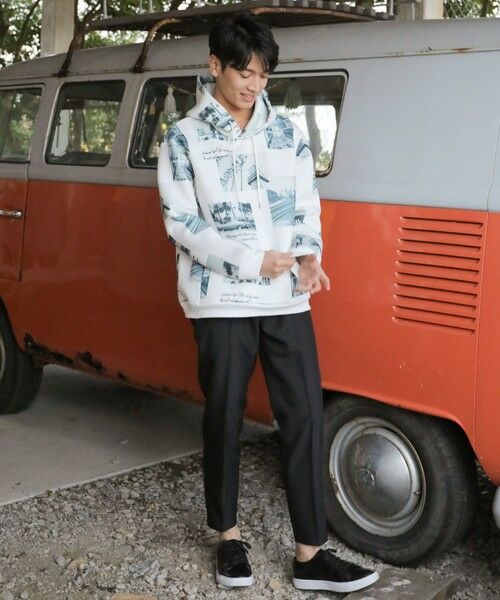 MEN'S BIGI / メンズビギ スウェット | メモリアルフォトプリントP/Oパーカー | 詳細3